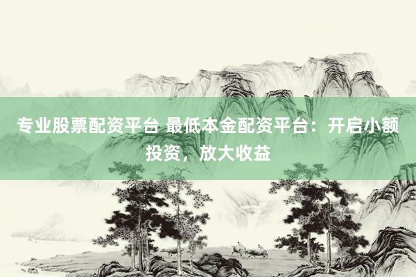 专业股票配资平台 最低本金配资平台：开启小额投资，放大收益