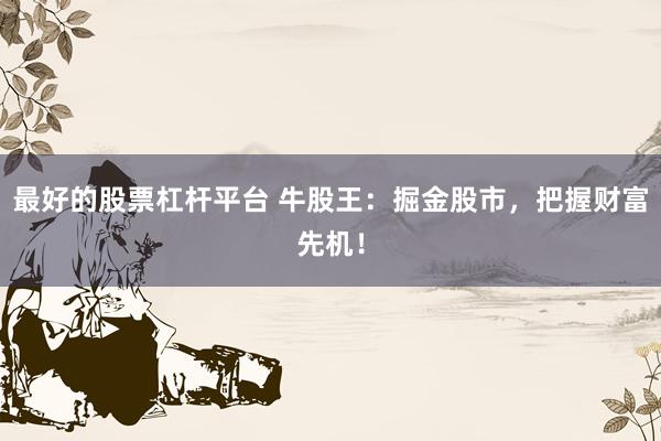 最好的股票杠杆平台 牛股王：掘金股市，把握财富先机！