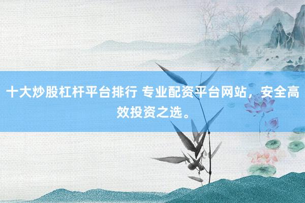 十大炒股杠杆平台排行 专业配资平台网站，安全高效投资之选。