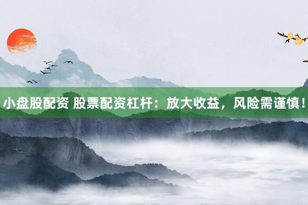 小盘股配资 股票配资杠杆：放大收益，风险需谨慎！