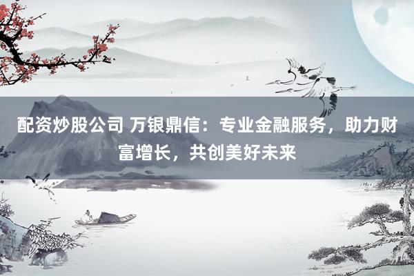 配资炒股公司 万银鼎信：专业金融服务，助力财富增长，共创美好未来