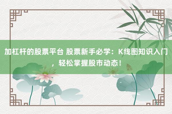 加杠杆的股票平台 股票新手必学:K线图知识入门,轻松掌握股市动态!