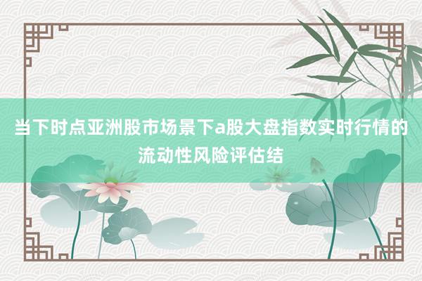 当下时点亚洲股市场景下a股大盘指数实时行情的流动性风险评估结