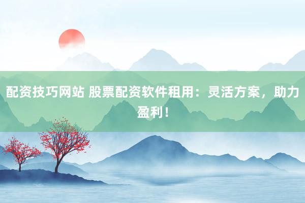 配资技巧网站 股票配资软件租用：灵活方案，助力盈利！