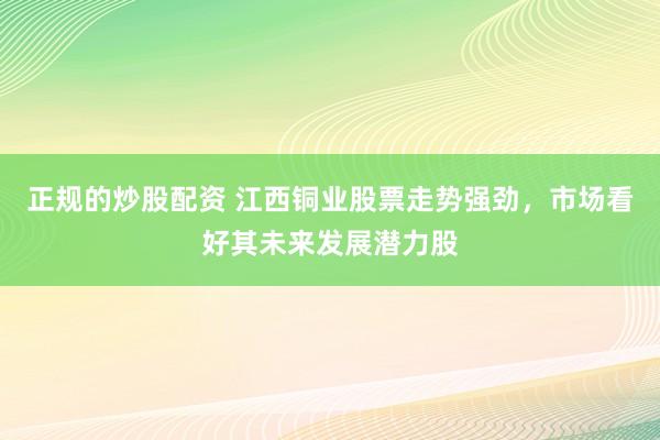 正规的炒股配资 江西铜业股票走势强劲，市场看好其未来发展潜力股